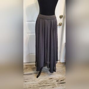 Free People Lovely Lady Polka Do Maxi Skirt S